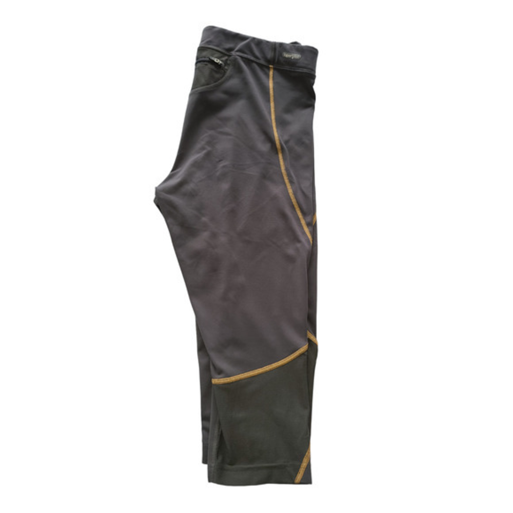 The North Face Womens VaporWick Gray Cropped Running Leggings Size Large Pocket